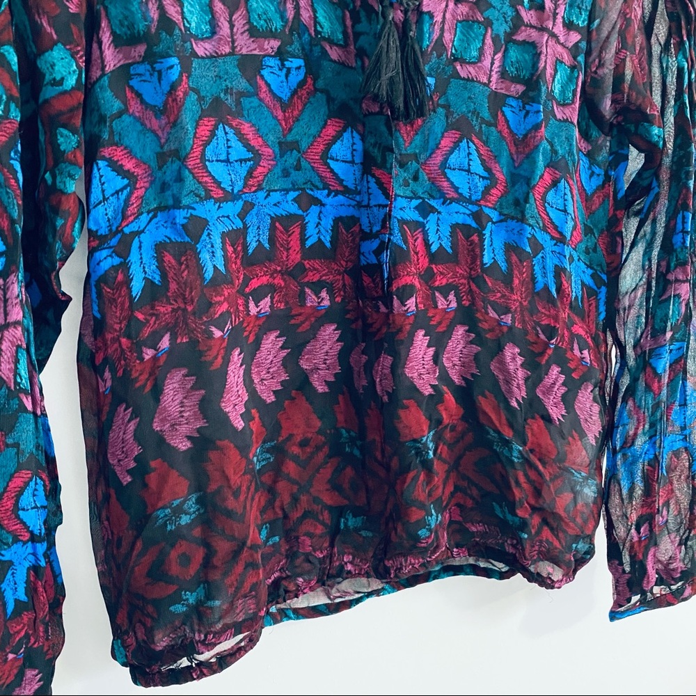 Lucky Brand Semi Sheer Boho Blouse - Picture 5 of 12